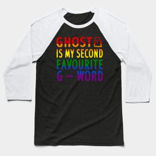 Halloween Spooky Ghost Party Costume Gay LGBT+ Baseball T-Shirt